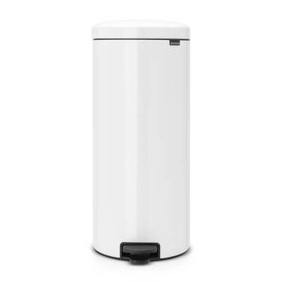 Brabantia Poubelle à pédale NEWICON White, 30 Litres