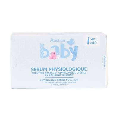 Auchan Baby Sérum physiologique, 40 x 5ml
