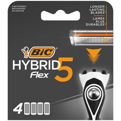 Bic Lame de rasoir homme flex 5 hybrid, 4 lames