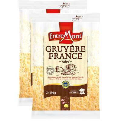 Entremont Gruyère râpé au lait cru, Lot de 2x150g