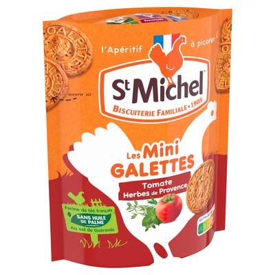 St Michel Mini galette tomate et herbes de provence, 100g
