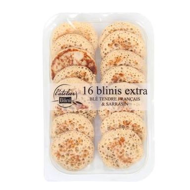 Atelier Blini Blinis Extra - Sarrasin & Blé Tendre, 16 blinis - 135g