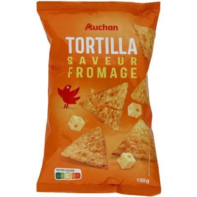 Auchan Tortillas saveur fromage, 150g
