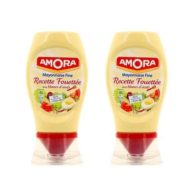 Amora Mayonnaise Fine Recette fouettée, Lot de 2x230g