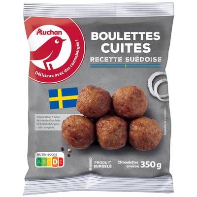 Auchan Boulette de viande recette suédoise, 350g