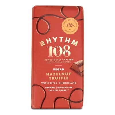 Rhythm 108 Tablette Chocolat Fourée Praliné Noisette Bio, 100g