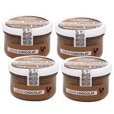 Les Petites Laiteries Petit Pot de Crème Chocolat - Lait de vache pasteurisé, Lot de 4x100g