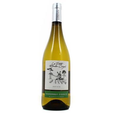 Vin de pays d'Oc Blanc IGP Chardonnay - Viognier le petit moulin Cazal, 75cl
