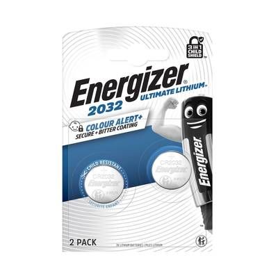 Energizer 2 Piles Boutons CR2032 3V Ultimate, 2  piles