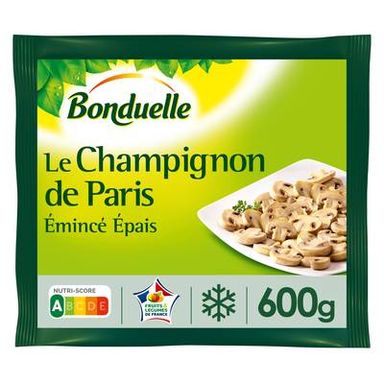 Bonduelle Champignons de Paris émincés épais, Sachet de 600g