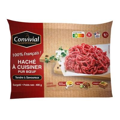 Convivial Haché pur boeuf VBF 15%mg, 400g