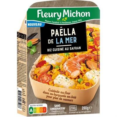 Fleury Michon Paella de la Mer Riz Cuisiné au Safran, 280g