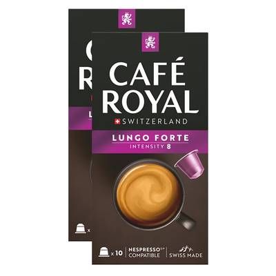 Café Royal Café Capsule Lungo Forte, Lot de 2x10 capsules