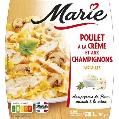 Marie Poulet à la Crème et aux Champignons, Farfalles, 280g