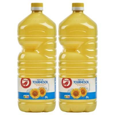 Auchan Huile de tournesol, Lot de 2x3L