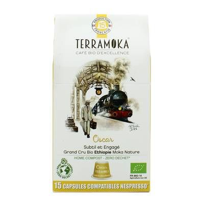Terramoka Café bio OSCAR capsule biodégradable, 15 capsules