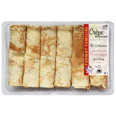 Mix Buffet Crêpes Jambon Fromage, 6 crêpes - 120g