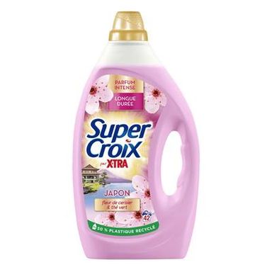 Super Croix Lessive liquide Japon Fleur de ceriser & Thé vert, 1,89L