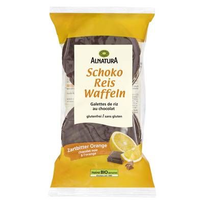 Alnatura Galettes de riz choco orange bio x6, 100g
