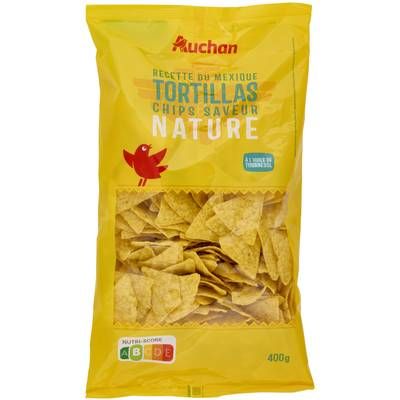 Auchan Tortillas nature à l'huile de tournesol, 400g