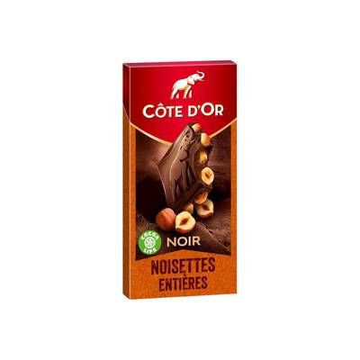 Côte d'Or Chocolat noir noisettes entières, 180g