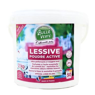 Bulle Verte Lessive en poudre Active Ecologique, 2kg