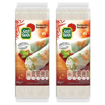 Suzi Wan Vermicelles de soja, Lot de 2x100g