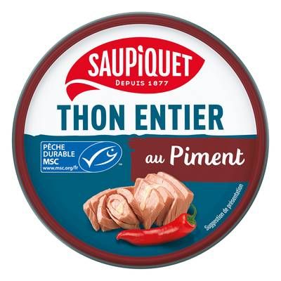 Saupiquet Thon Entier MSC au Piment, 120g