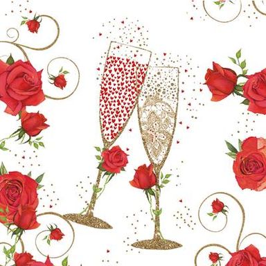 Paperproducts Design Serviettes en papier To Love, 20 serviettes de 33 x 33 cm