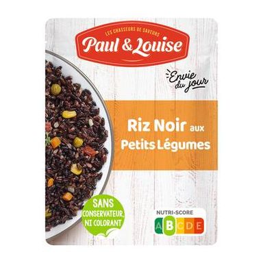 Paul & Louise - Envie du Jour Riz Noir aux Petits Légumes, 180g