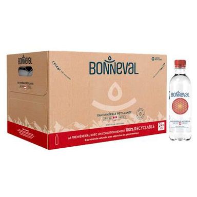 Bonneval Eau minérale naturelle gazeuse, 24x50cl