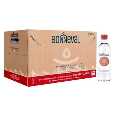 Bonneval Eau minérale naturelle gazeuse, 24x50cl