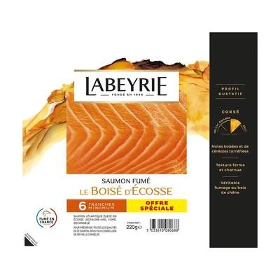 Labeyrie Saumon Fumé d'Ecosse Boisé, 6 tranches - 220g