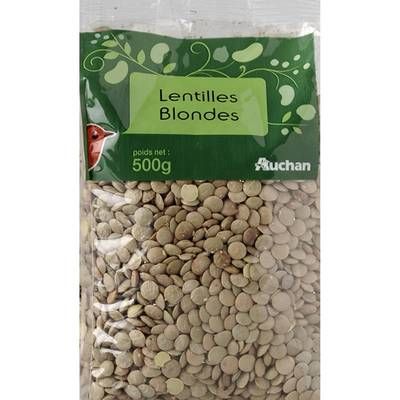 Auchan Lentilles Blondes, 500g