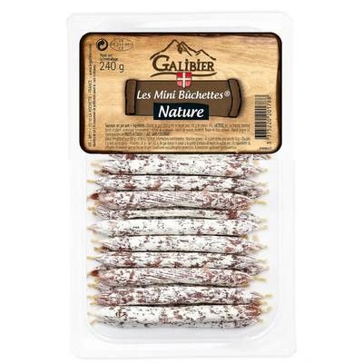 Le Galibier Mini Bûchettes Saucisson Nature, 240g