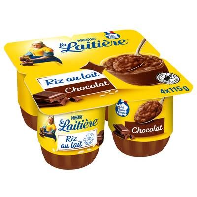 La laitière Riz au lait chocolat, 4x115g