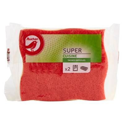 Auchan Eponges cuisine tâches difficiles, 2 éponges