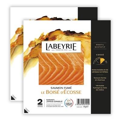 Labeyrie Saumon Fumé Le Boisé d'Ecosse, Lot de 2x75g