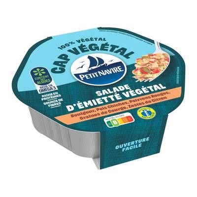 Petit Navire Salade d'Emietté Végétal aux Boulgour Pois Chiches Poivrons Rouges Graines de Courge et Zestes de Citron, 220g
