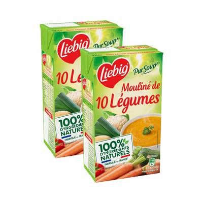 Liebig Soupe Mouliné de 10 légumes, Lot de 2x1L