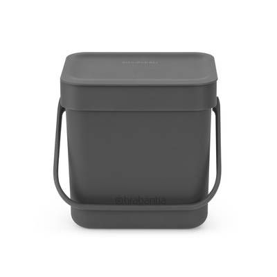 Brabantia Poubelle à déchets Sort &go Grey, 3L