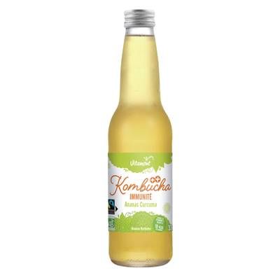 Vitamont Kombucha Ananas Curcuma bio IMMUNITE, 33CL