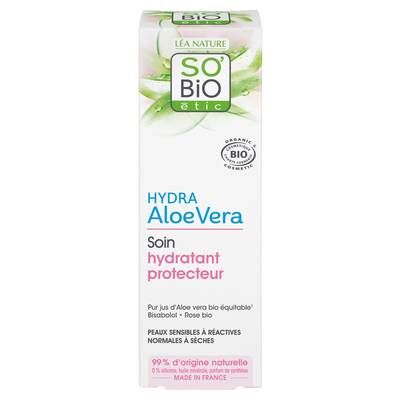 SO'BiO étic Soin hydratant protecteur à l'aloé vera Bio, 50ml
