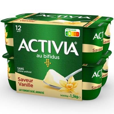 Activia Yaourt saveur vanille Bifidus, 12x125g
