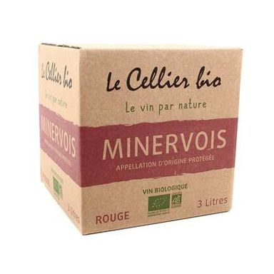 Minervois rouge AOP Le Cellier Bio 14°, Bag in box 3L