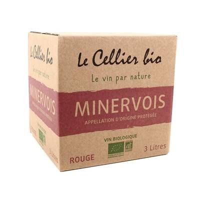 Minervois rouge AOP Le Cellier Bio 14°, Bag in box 3L