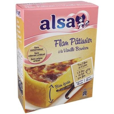 Alsa Préparation pour Flan Patissier à Vanille Bourbon, 2x360g