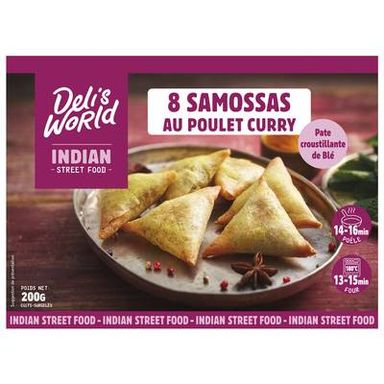 Déli's World Samossa Poulet Curry, 200g