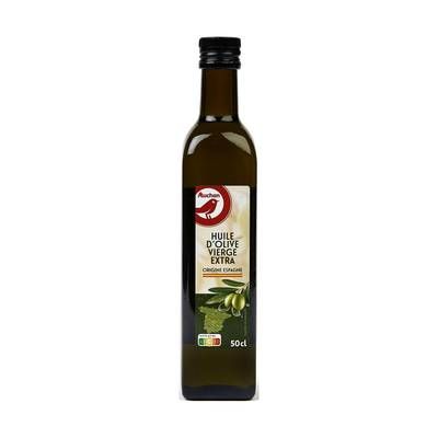 Auchan Huile d'Olive vierge extra origine Espagne bouteille verre, 50cl
