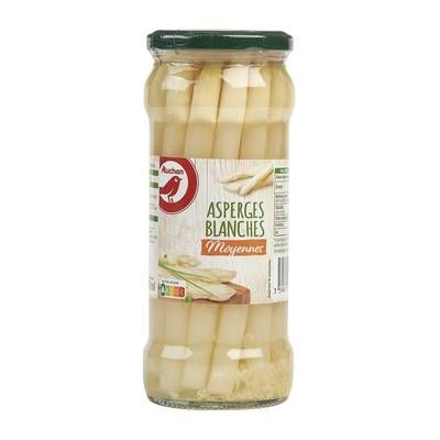 Auchan Asperges blanches moyennes en bocal, 320g